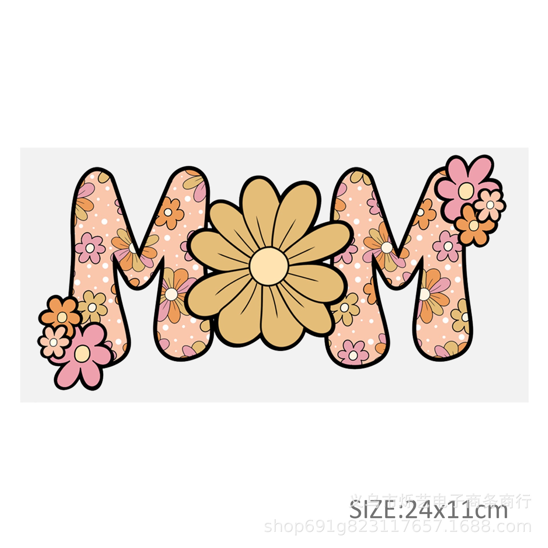 Wholesale 5pcs Mother's Day Flower Series Transparent UV DTF Transfer Crystal Cup Sticker wraps