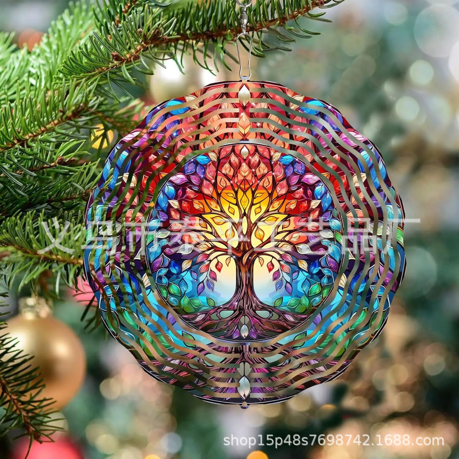 Wholesale animal wind-turning ornaments outdoor 3D rotating wind chimes