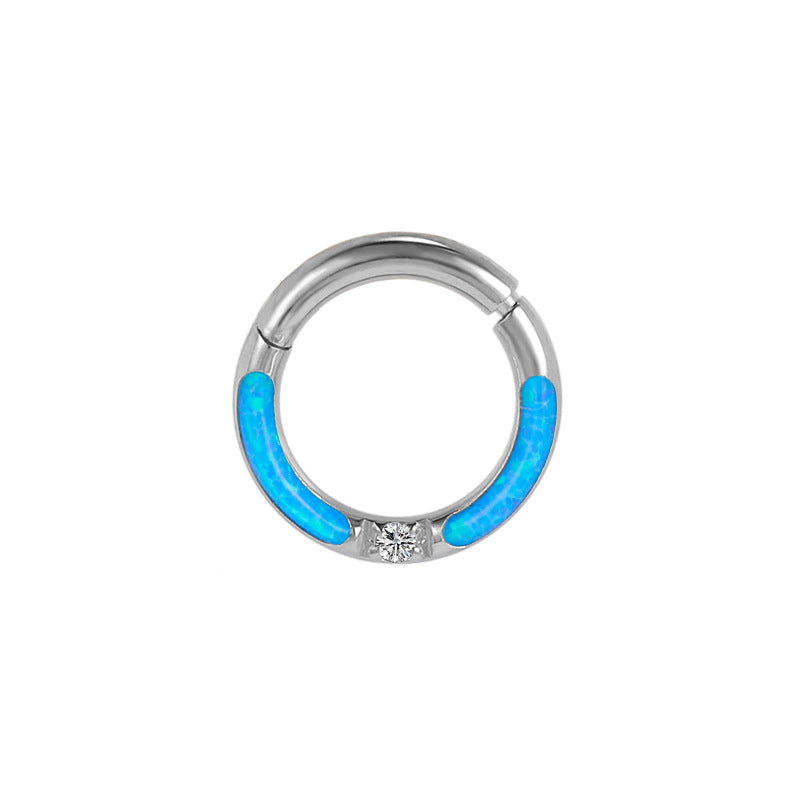 Wholesale Titanium Steel Opal Piercing Earrings