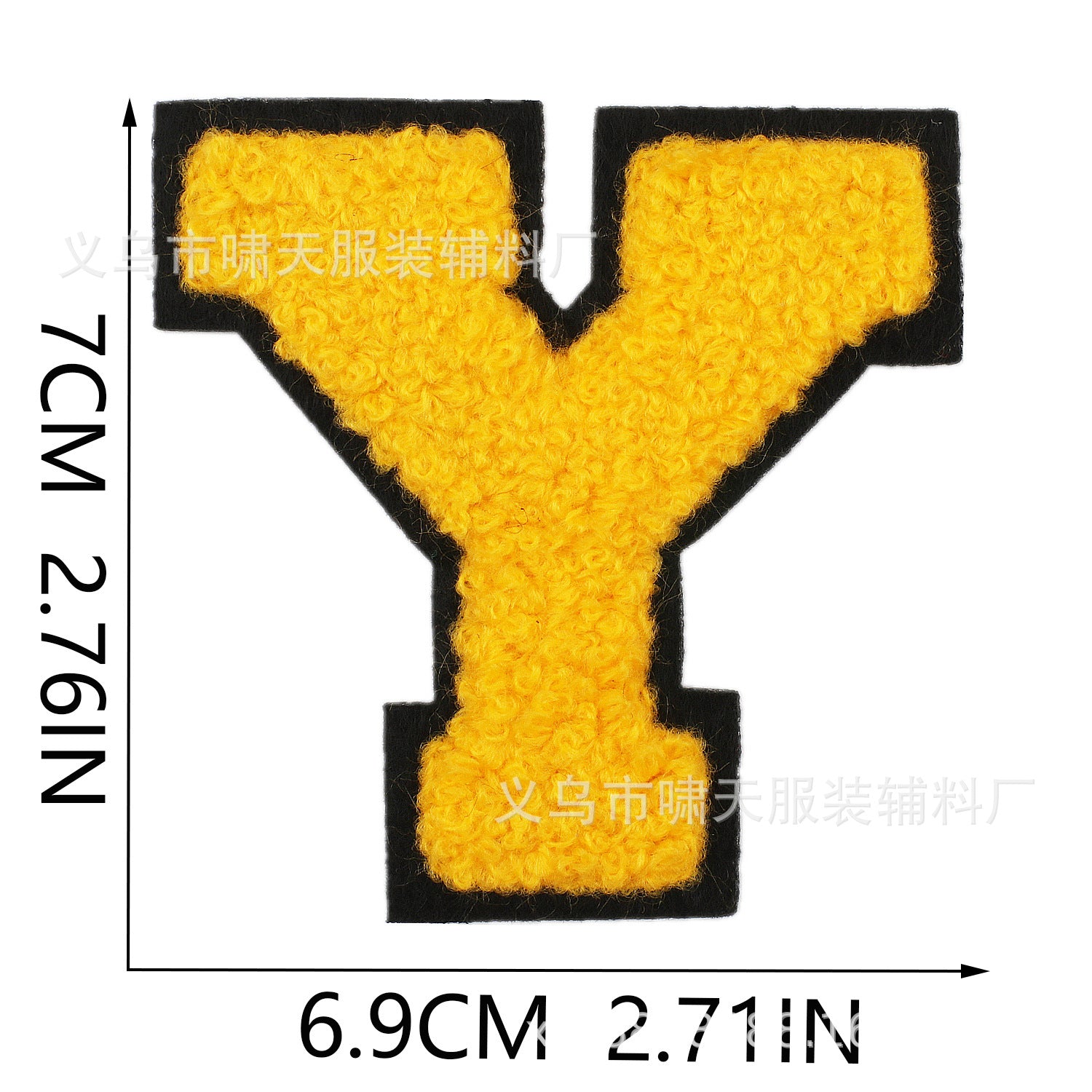 Wholesale Khaki English alphabet patch