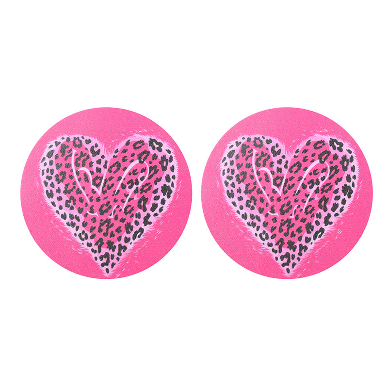 Wholesale Valentine's Day Couple Love Pattern Wear-Resistant Round Leather Coasters