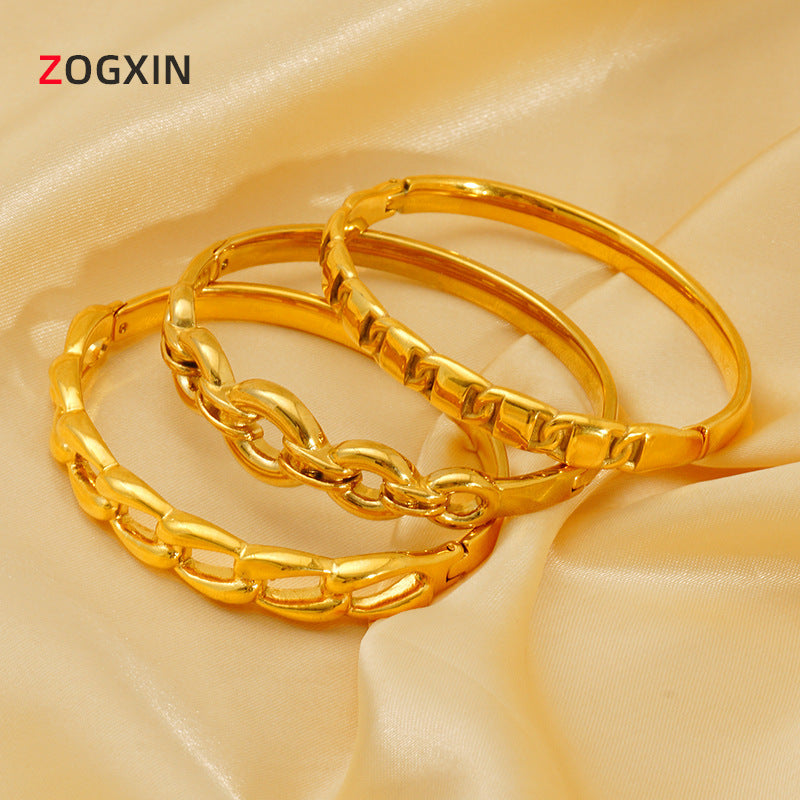 Wholesale Electroplating non-fading titanium steel bracelet buckle bracelet