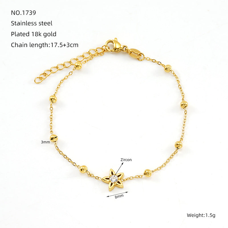 Wholesale Commuter Titanium Steel Zirconia Bracelet