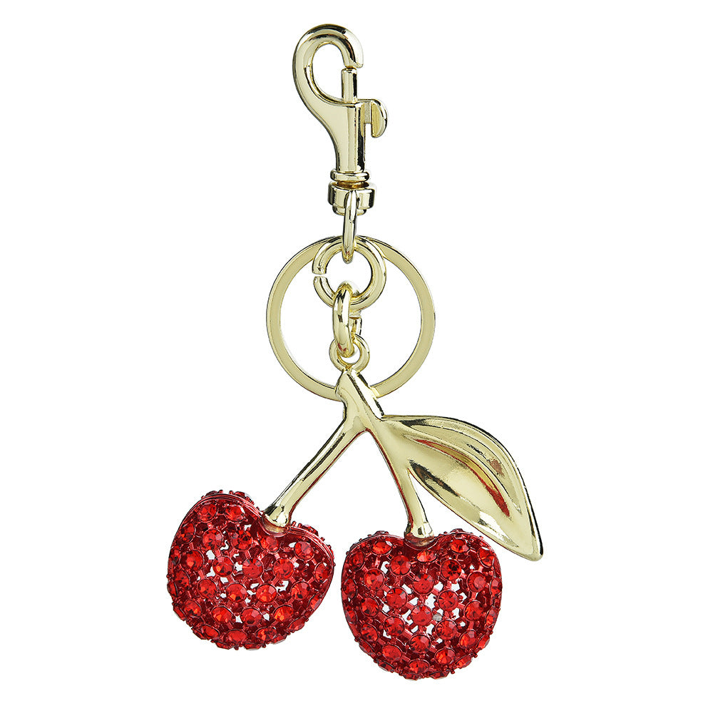 Wholesale Full Diamond Cherry Cute Creative Keychain