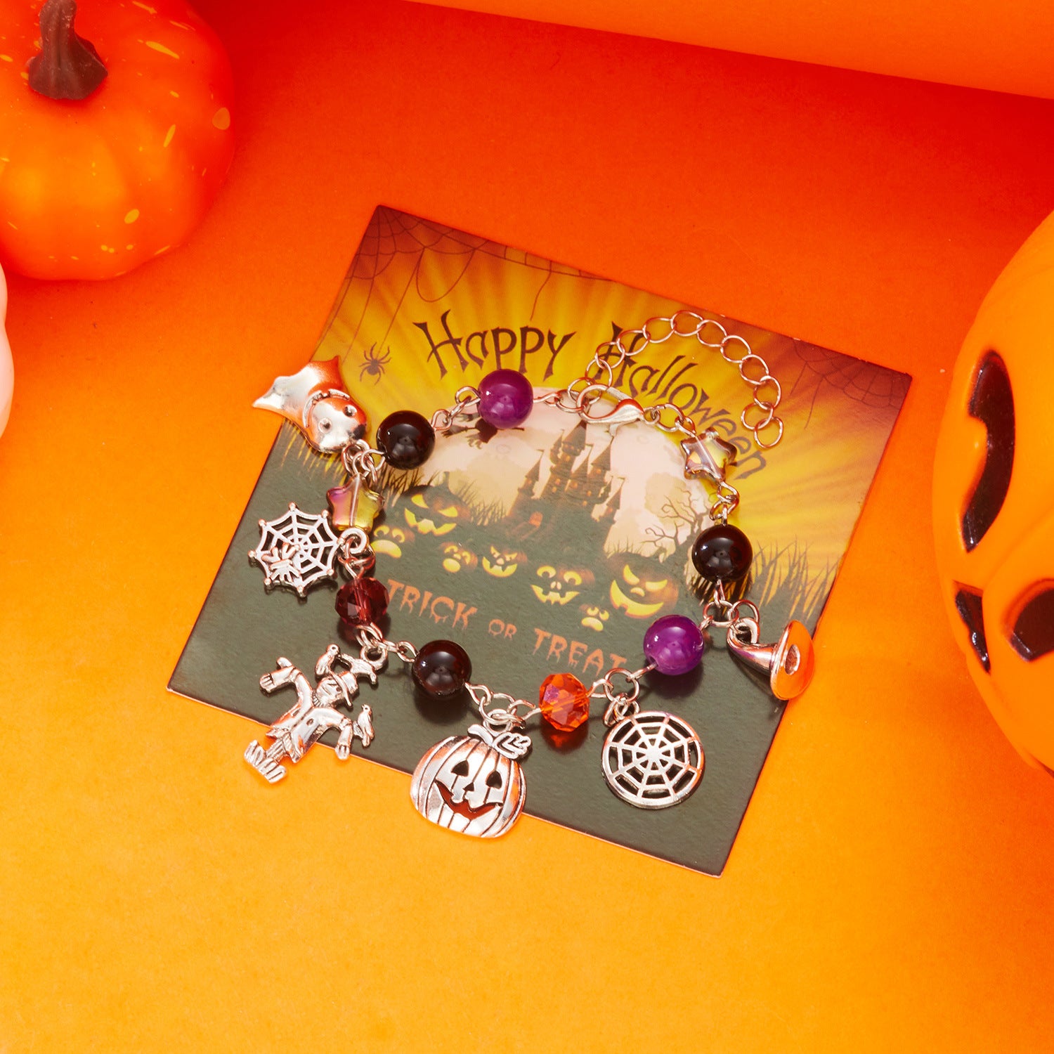 Wholesale  Cartoon Funny Pumpkin Ghost Bracelet