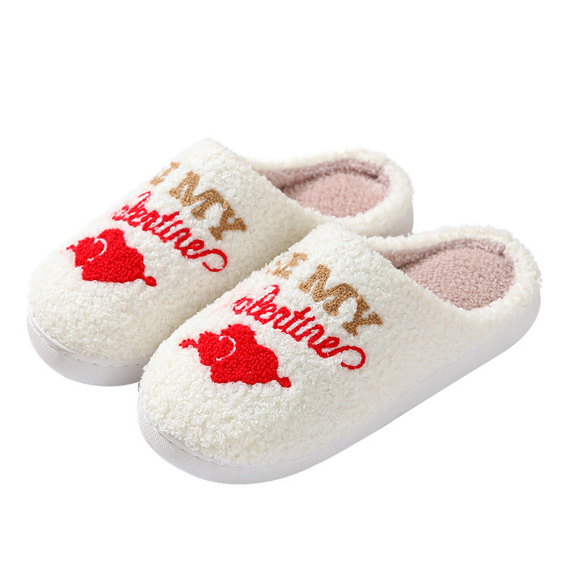 Wholesale Valentine's Day Winter Soft Soled Cotton Slippers