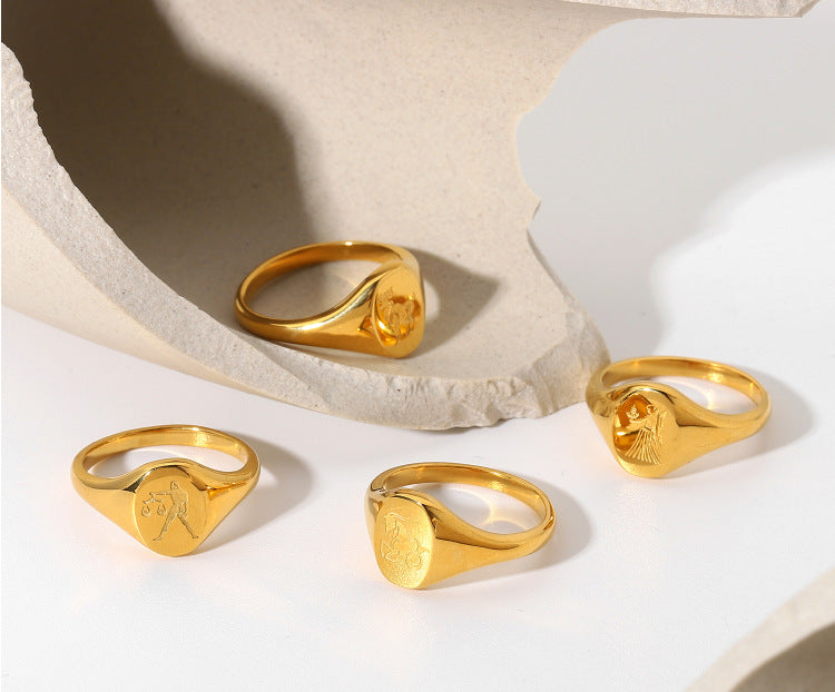 Anillo de medallón para hombres de acero inoxidable de acero inoxidable al por mayor