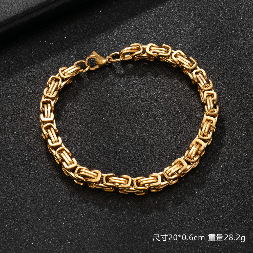 Wholesale Hip hop trendy Cuban chain titanium bracelet