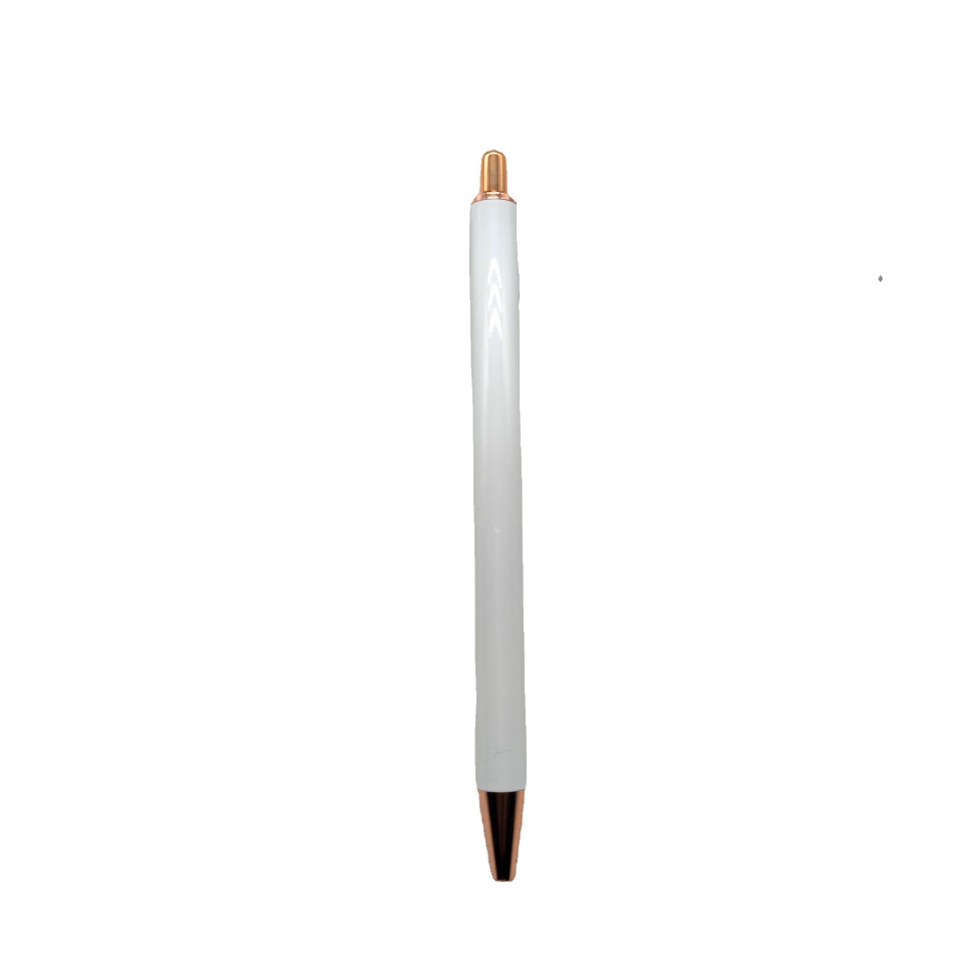 Wholesale Plastic Bright White Press Ballpoint Pen