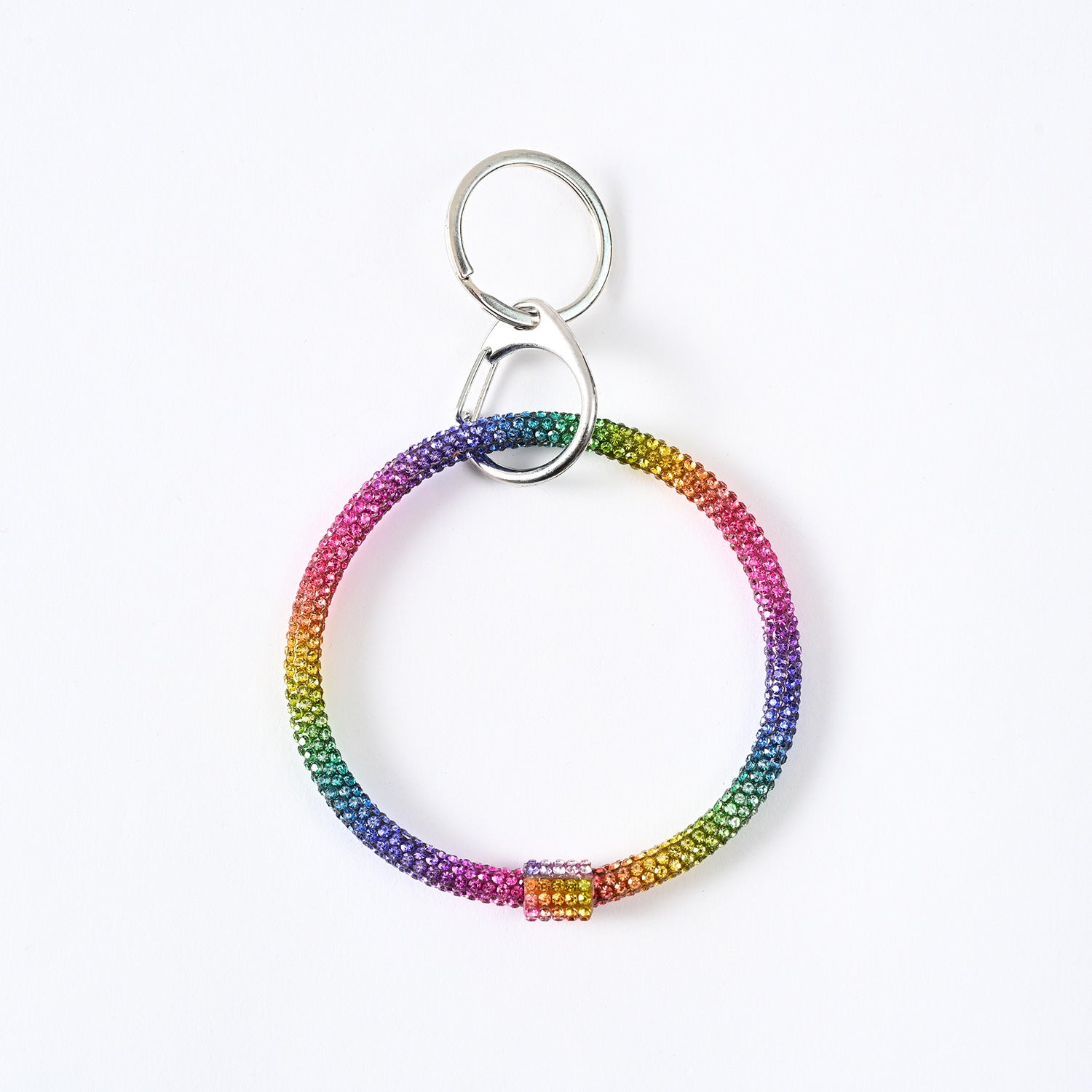 Wholesale rhinestone wrist silicone keychain