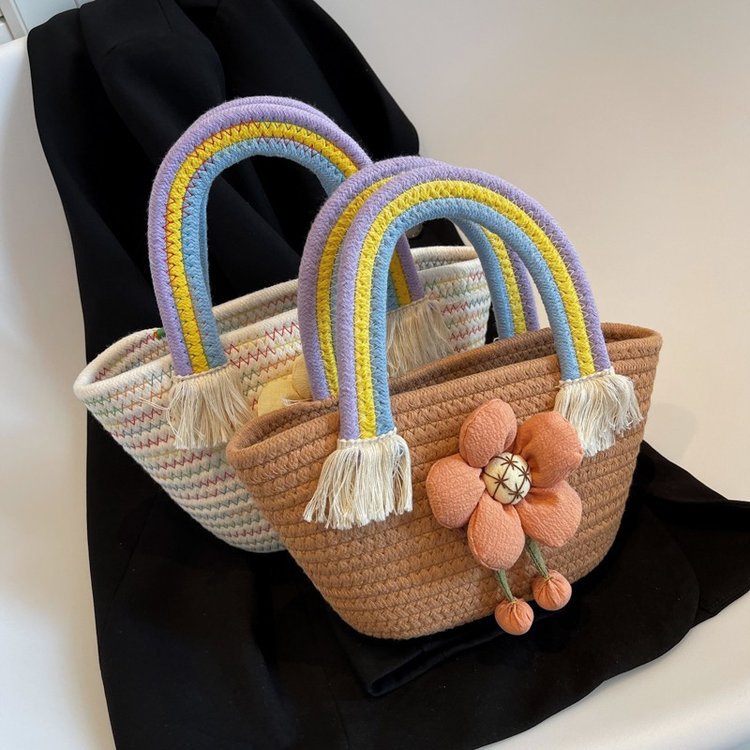 Wholesale Rainbow Woven Straw Bags