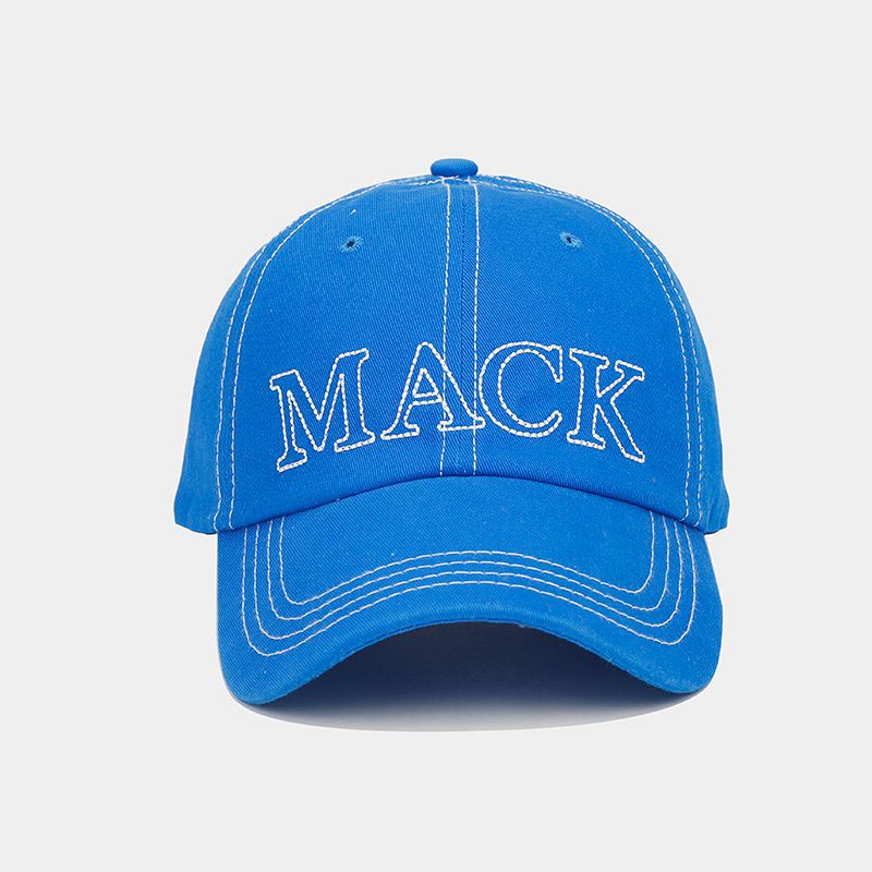 Wholesale Washed Cotton Topstitch Embroidered Letters Baseball Cap