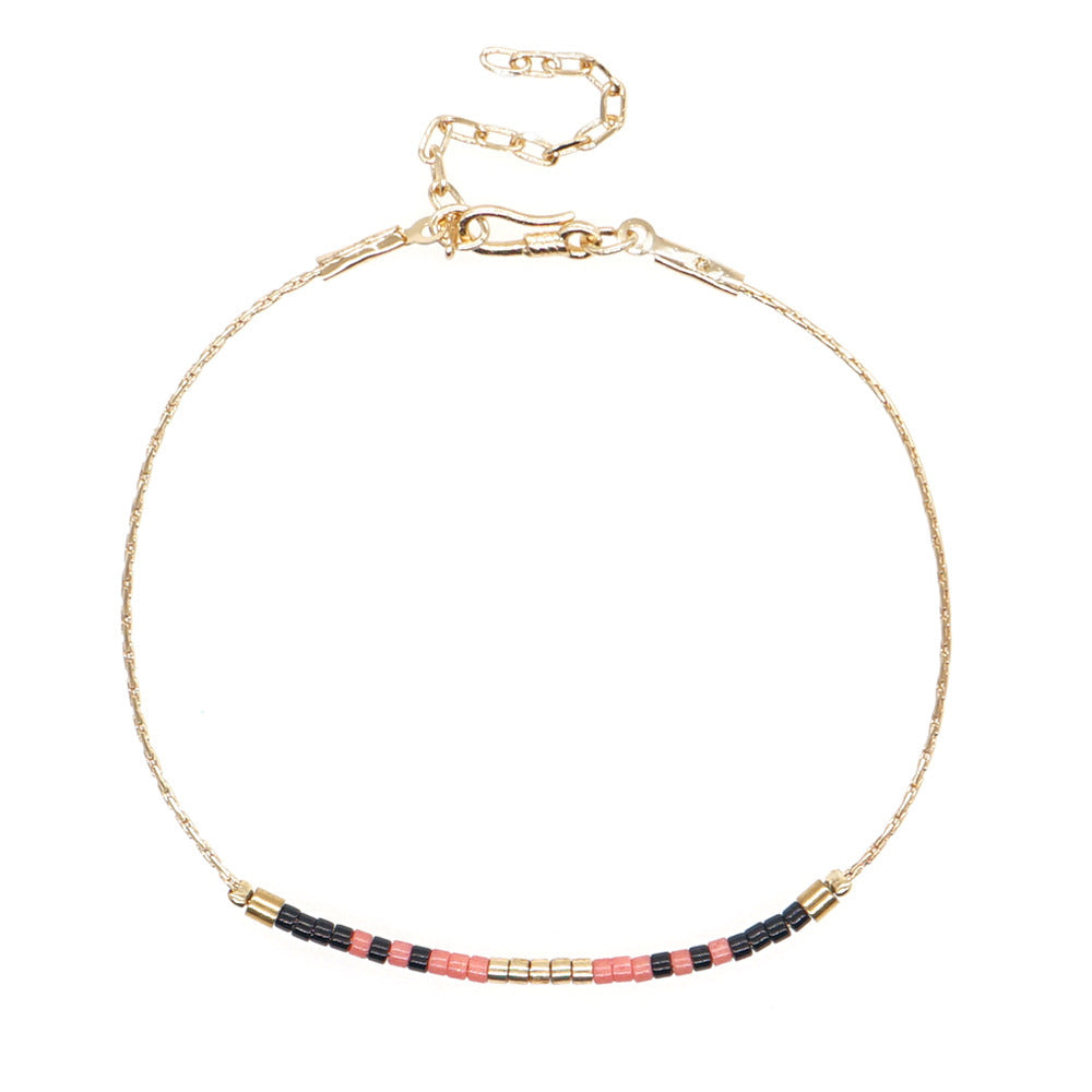 Wholesale Morse Code Imported Rice Beads Bracelet