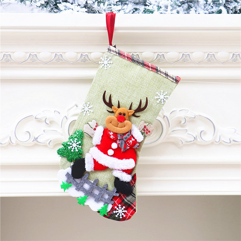 Wholesale Christmas Stocking Large Candy Bag Decoration