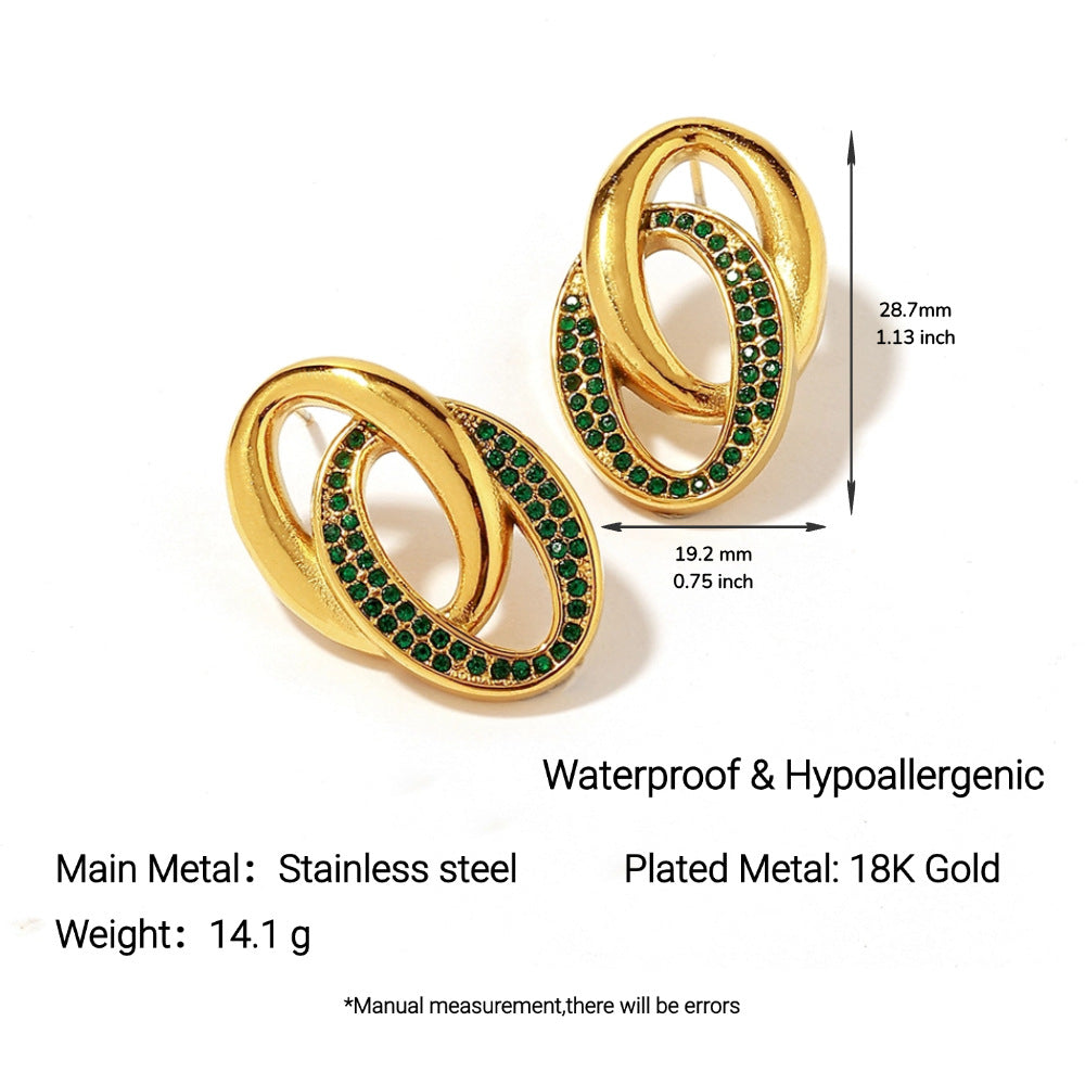 Wholesale Stainless steel and titanium steel earrings  geometric earrings