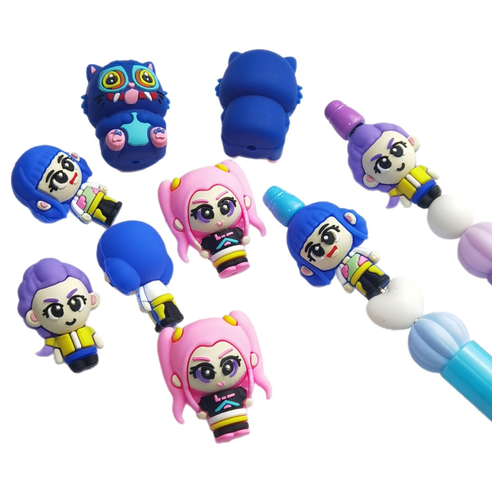 Wholesale 10pcs/pack Cute 3D silicone cartoon Focal Beads OLY Exclusive