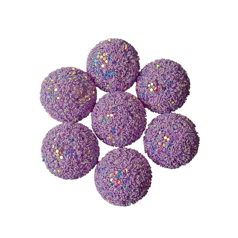 Wholesale 20MM sequin ball Straight hole sequins acrylic beads