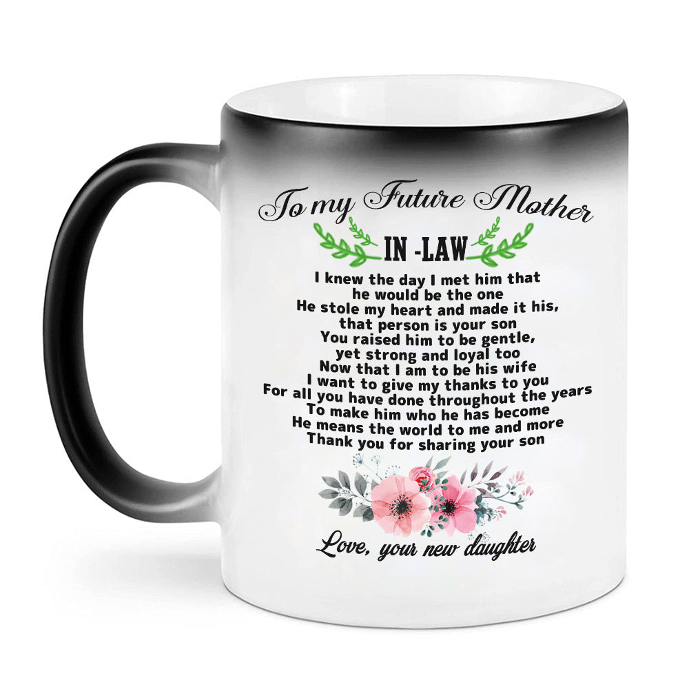 Wholesale Mother's Day MOM Temperature Sensitive Color Changing Ceramic Mugs