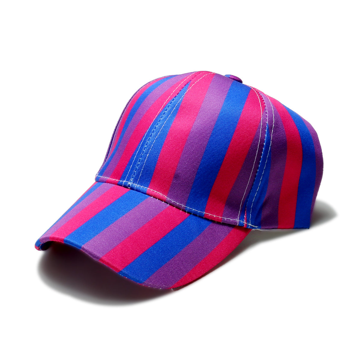 Wholesale New Sunshade and Sunscreen Curved Brim Rainbow Stripe Baseball Cap