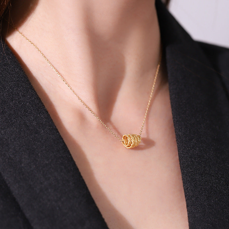 Wholesale Sterling Silver Geometric Sun Collarbone Chain Necklace