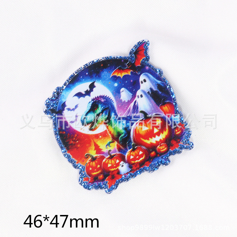Wholesale 10pcs/pack New Halloween Acrylic DIY Patch Acrylic Flatback