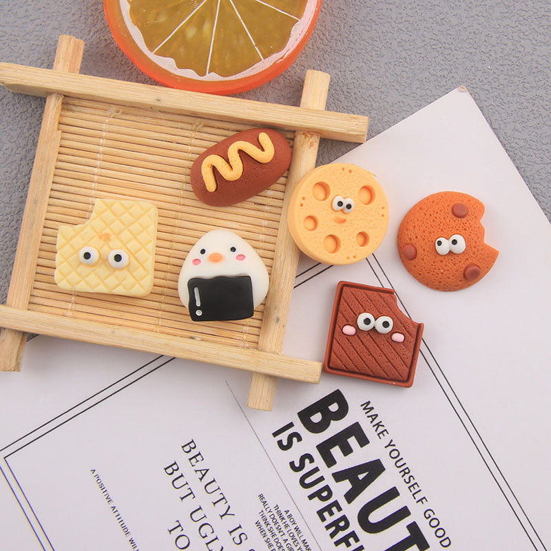 Wholesale Food Play Eye Cookies Resin Accessories Cream Glue Phone Case