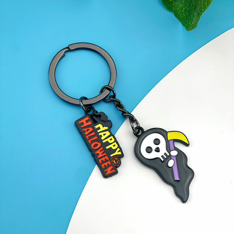 Wholesale Halloween Cartoon Skull Pumpkin Ghost Metal Keychain