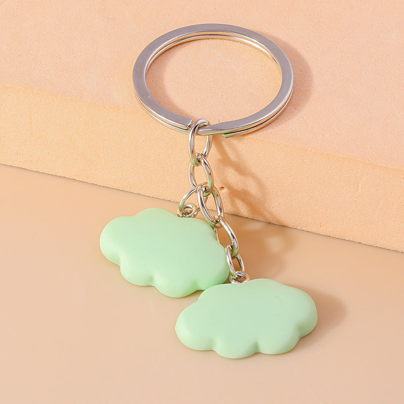Wholesale Cartoon Color Cloud Resin Keychain