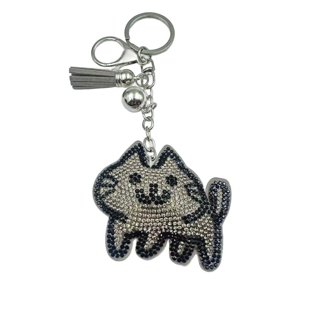 Wholesale Cartoon cat keychain with rhinestones