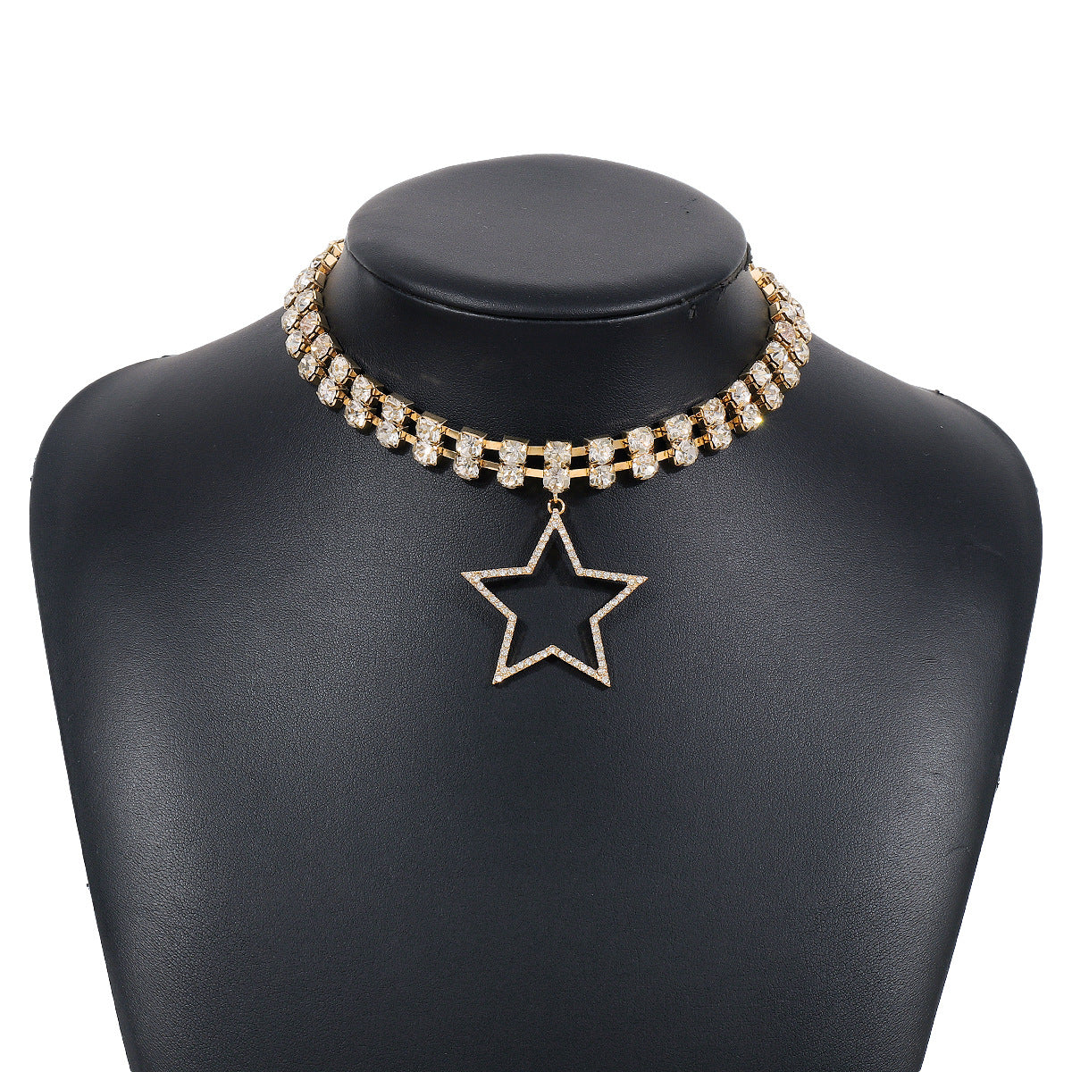 Wholesale Five-pointed Star Diamond Necklace Clavicle Chain