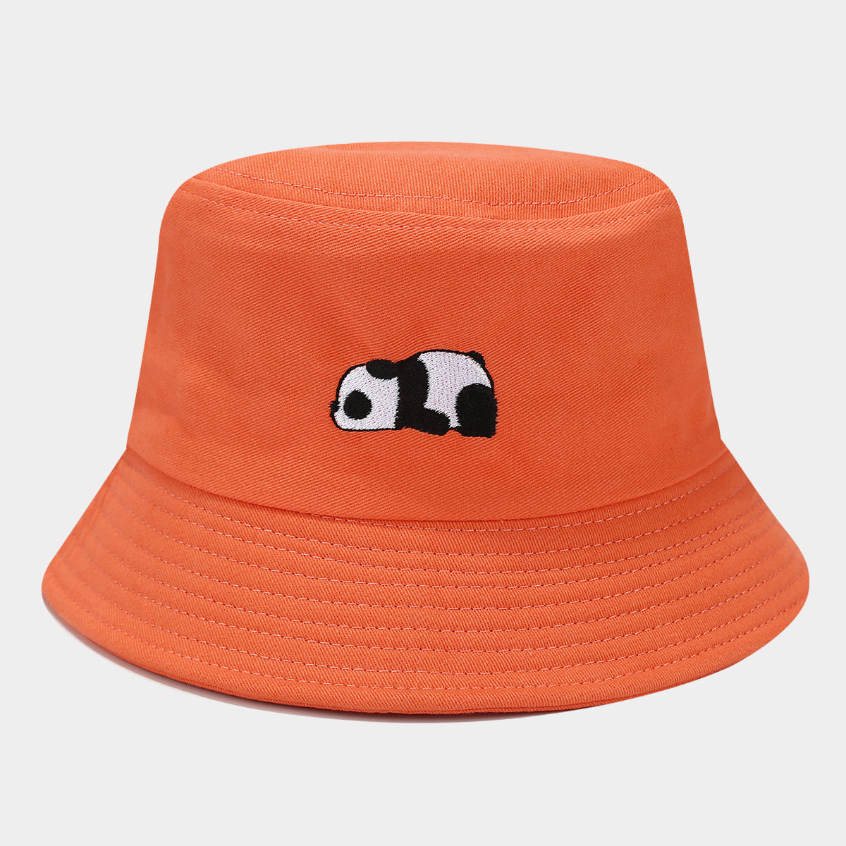 Wholesale Red Panda Embroidered Bucket Hat Summer Sun Hat
