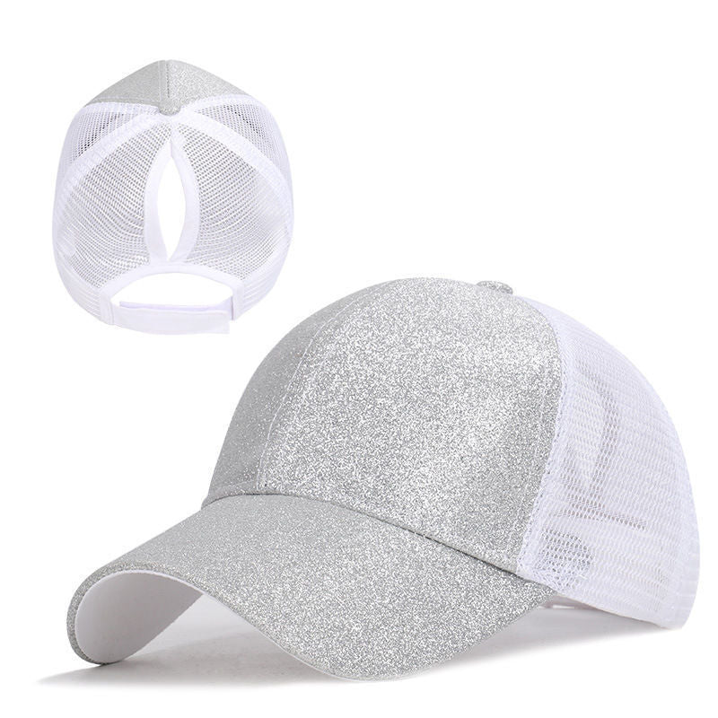 Wholesale Ponytail Sunscreen Fashion Hollow Mesh Baseball Cap