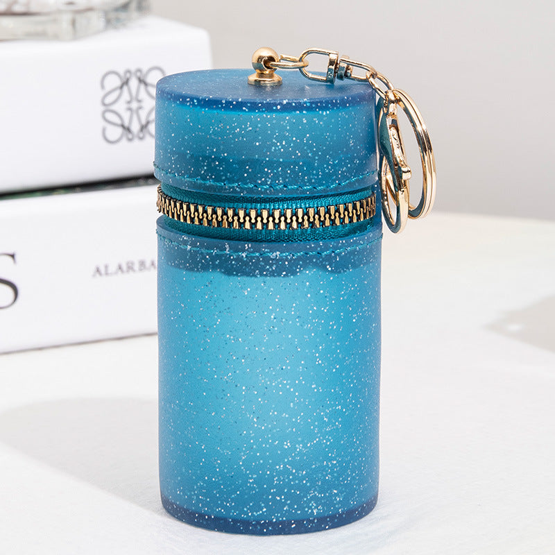 Wholesale PVC Candy Color Lipstick Storage Keychain