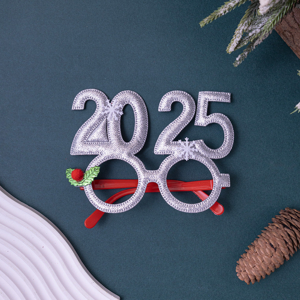 Wholesale 2025 Christmas Glasses New Year Party Headband Ornaments