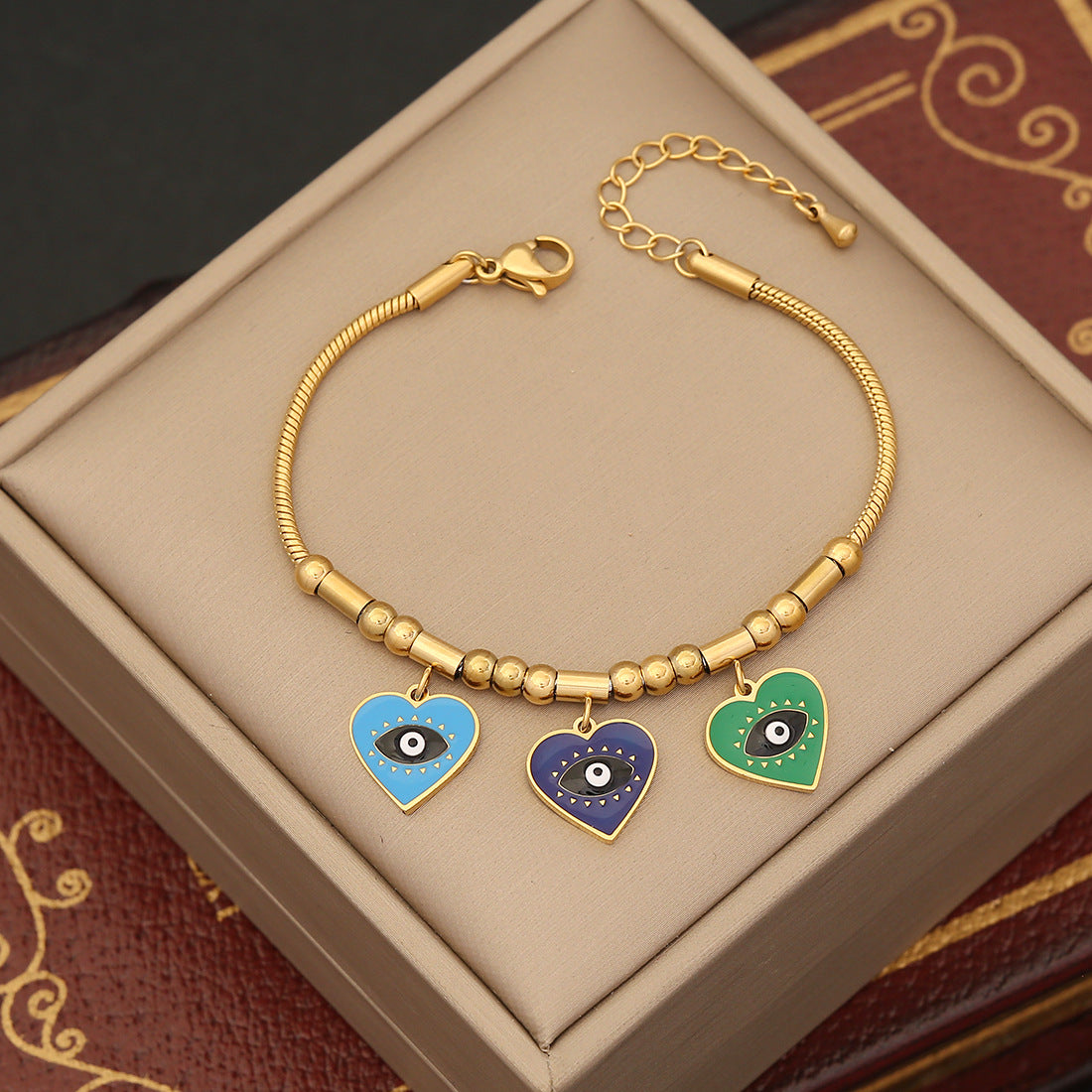 Wholesale Love Butterfly Eyes Stainless Steel Bracelet