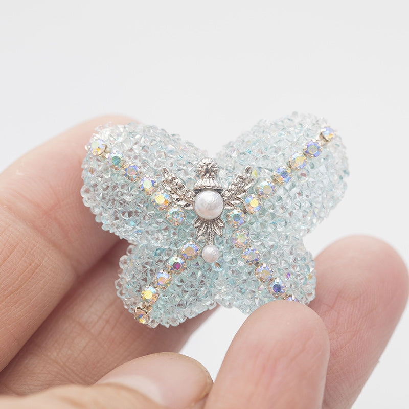 Wholesale 10pcs Acrylic Butterfly Diamond Ball String Beads