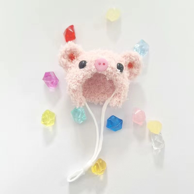 Wholesale plush cute small hat photography props handmade crocheted pet wool hat Winter Mini