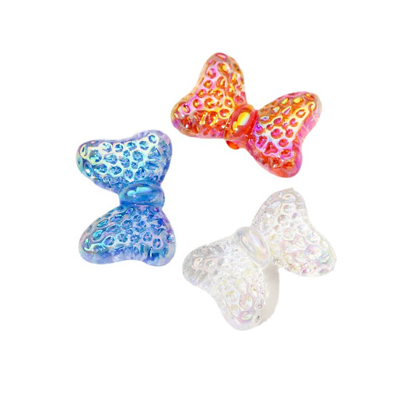 Wholesale 10PCS/PACK Glacier Bow Plated Colored Acrylic Beads