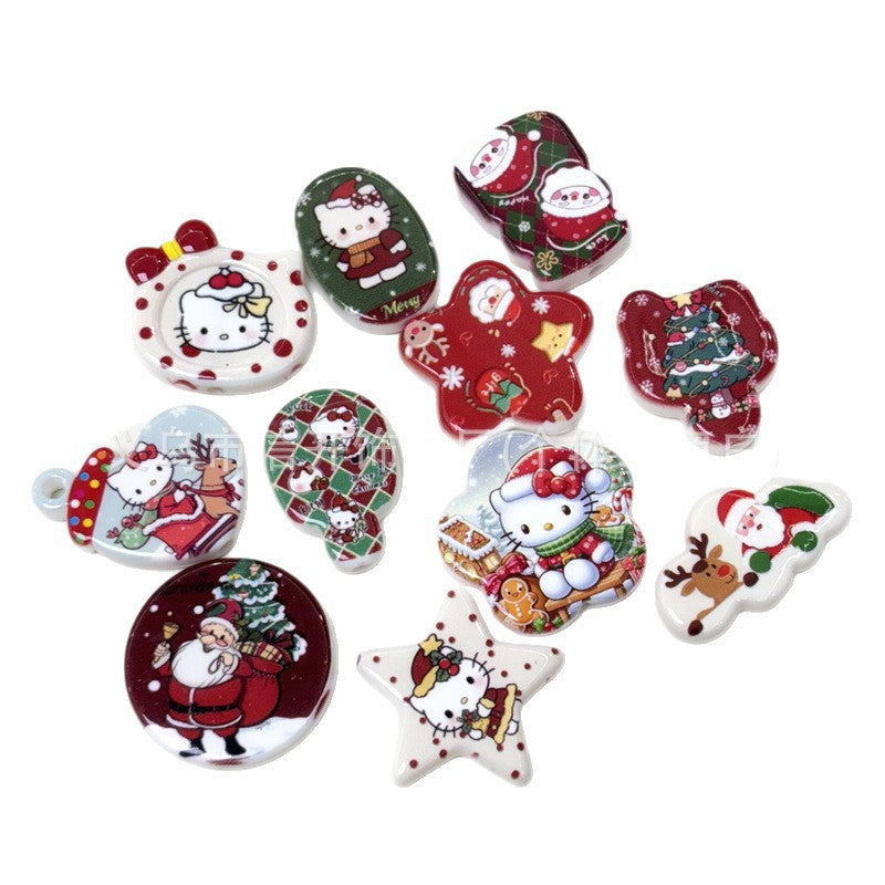 Wholesale 100pcs/pack DIY featuring perforated printed irregular beaded pen accessories OLY Exclusive