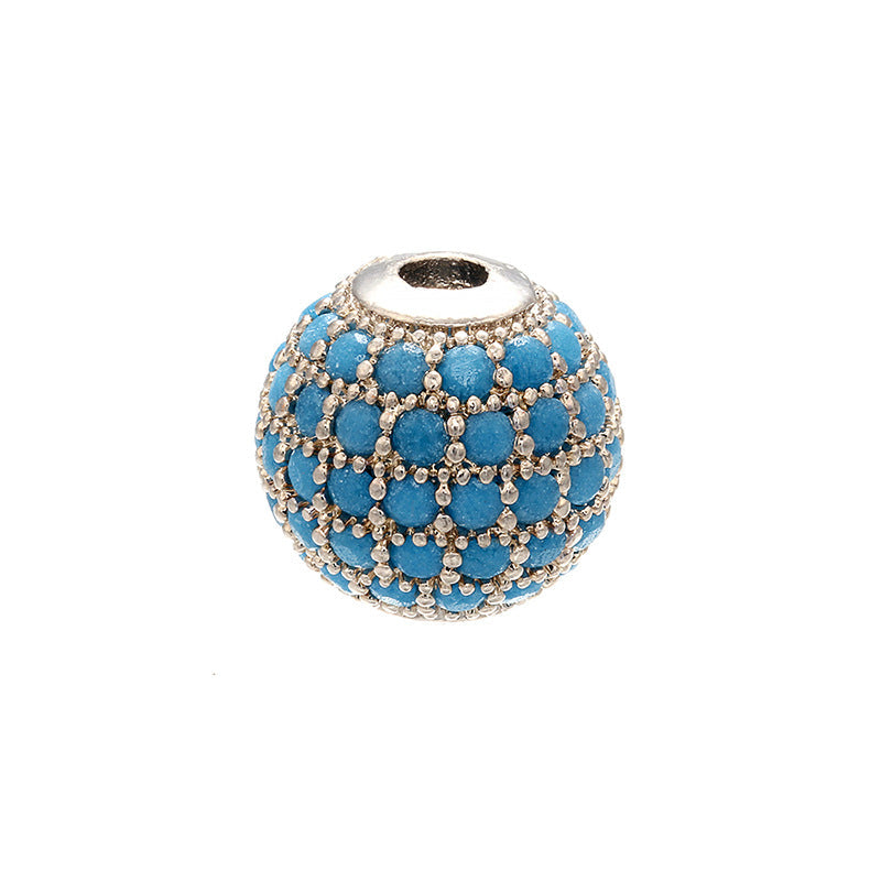 Wholesale Copper Micro Inlaid Diamond Ball Beads