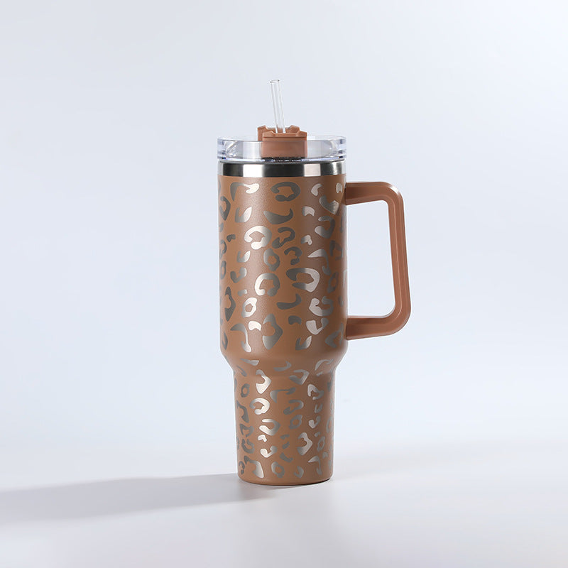 Wholesale Tumbler Leopard Print 40oz Stainless Steel Ice Bullies Cup