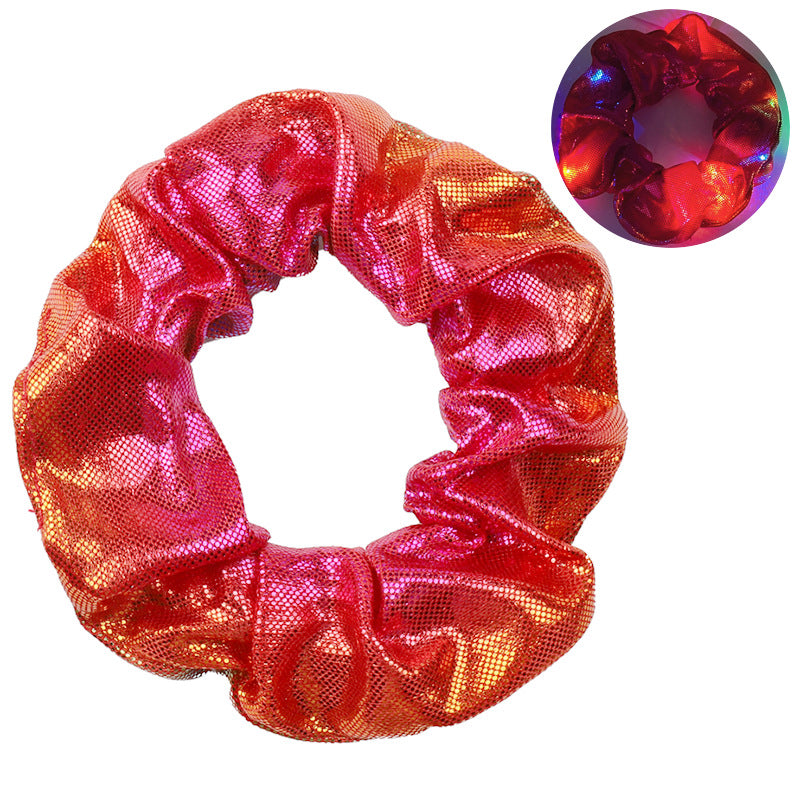 Wholesale Fabric LED Glitter Large Intestine Hair Ties