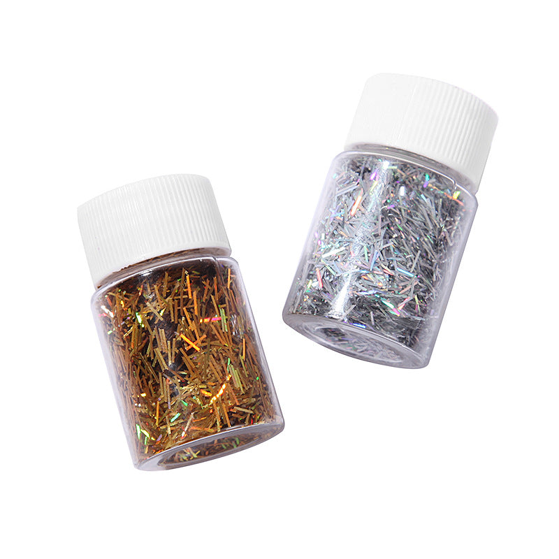 Wholesale Laser Gold, Silver Onion Strips, Nail Glitter, Silver Wire, Gold Wire DIY Handmade Materials, Drip Glue Decorative Fillers