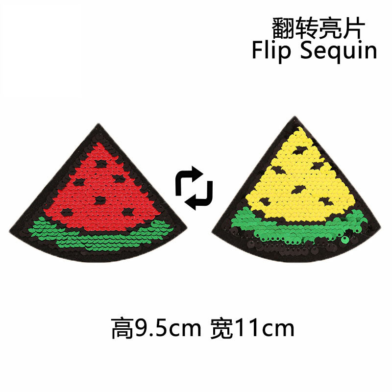 Wholesale Watermelon Sequin Flip Patch Strawberry Flip Sequin Patch