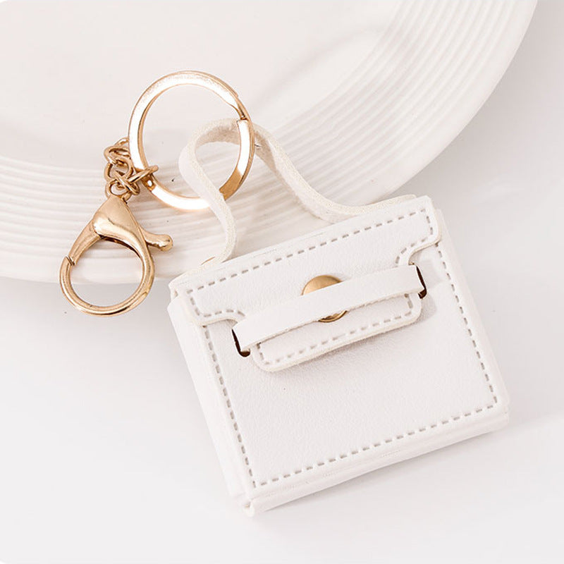 Wholesale Solid color small square bag keychain