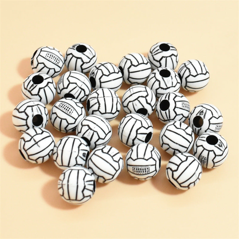 Al por mayor 50 piezas de 50 piezas/paquete de 10 mm de fútbol tenis tenis de béisbol baloncesto de color acrílico mixto