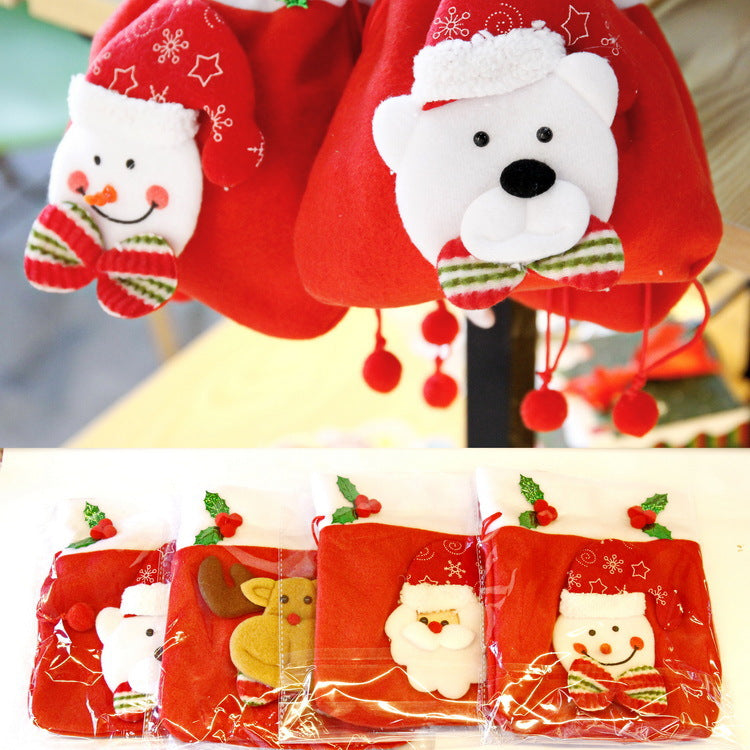 Wholesale Brushed Velvet Apple Bag Guest Gift Candy Wrapping Bag Christmas Gift Bag