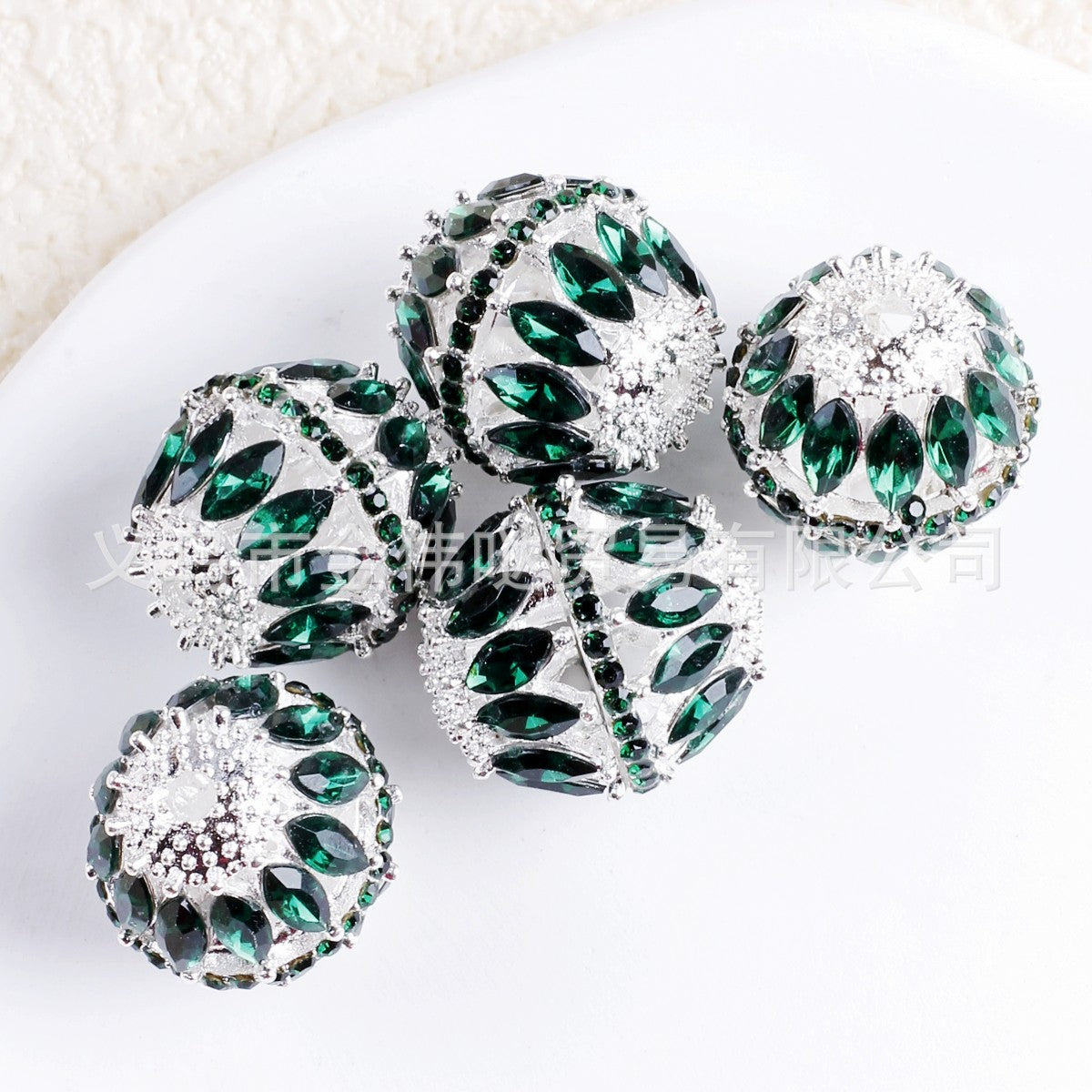 Wholesale 10pcs Heavy Duty Diamond Alloy Zircon Chain Chain Hollow Beads