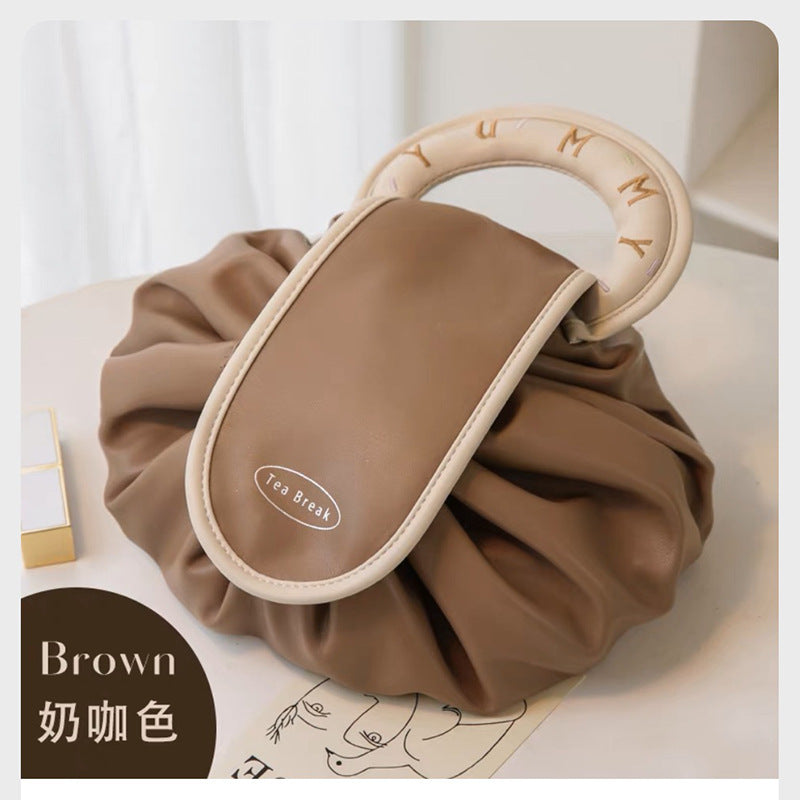 Wholesale Portable Large Capacity Travel Storage Bag Drawstring PU Storage Bag