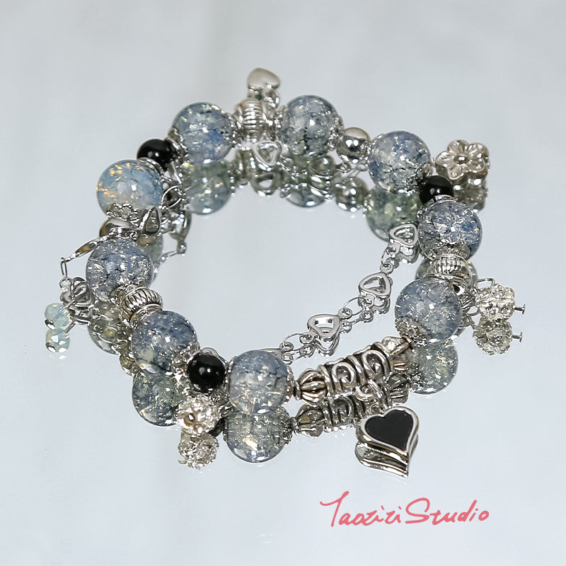 Cuentas de vidrio de ópalo de gradiente roto de 300pcs10mm de 300pcs10mm